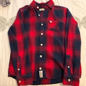 Abercrombie kids flannel button down